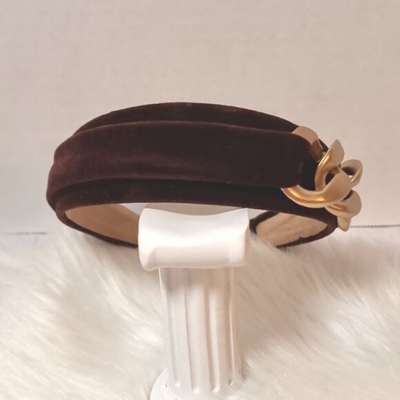 VELVET GOLD CHAIN LINK HEADBAND - Picture 2 of 7